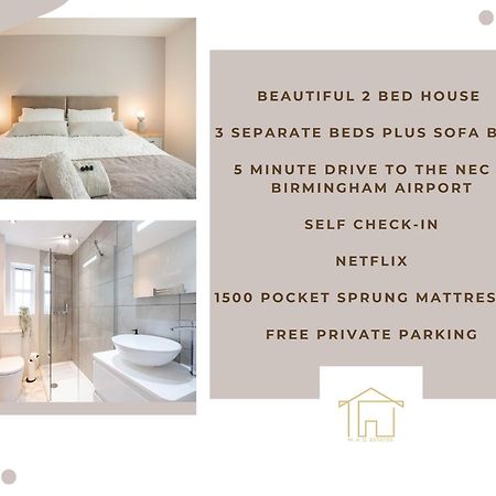 Stunning Abode 5 Min From Nec & Bhx, Pets Allowed Marston Green Eksteriør bilde